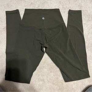 Olive green Lululemon leggings